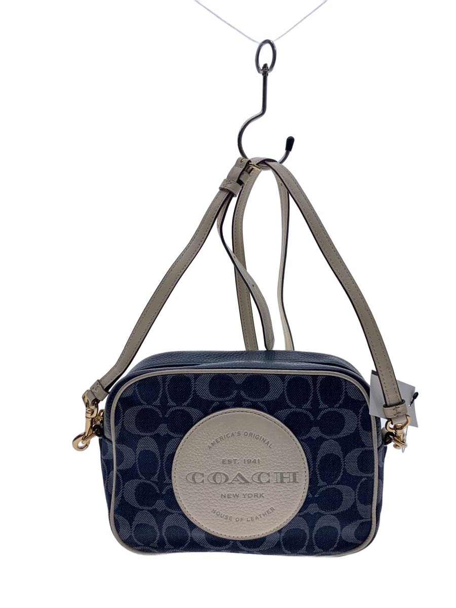 【中古】COACH◆ショルダーバッグ/ジーンズ/NVY/b2122-c2822/Y2K/ミニ御徒面子///【御徒面子】
