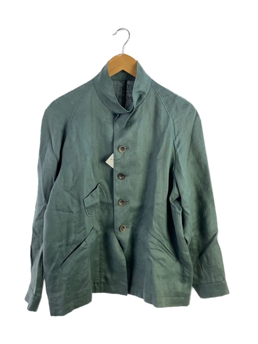 【中古】YINDIGO AM◆スタンドカラージャケット/46/リネン/GRN【メンズウェア】|2nd STREET 店