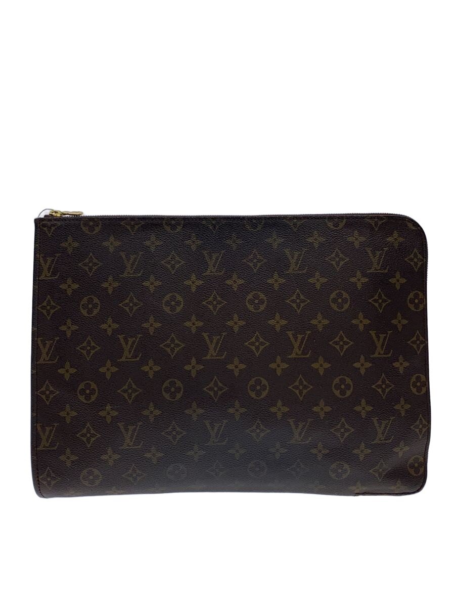 【中古】LOUIS VUITTON◆御徒面子/なめし革/BRW/モノグラム/M53456【御徒面子】