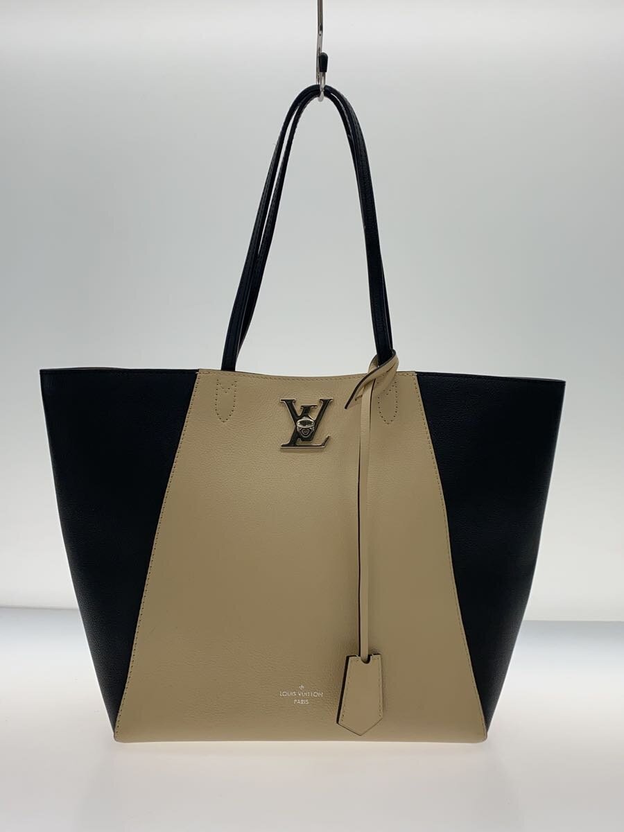 【中古】LOUIS VUITTON◆ロックミー・カバ/牛皮/BEG【御徒面子】
