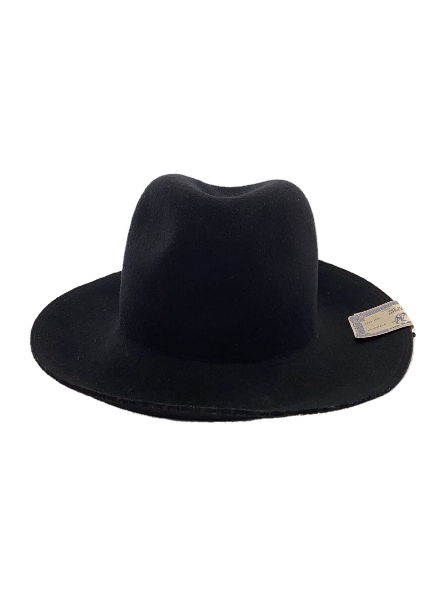 【中古】THE H.W.DOG\u0026CO.◆TRAVELERS HAT/かぶり笠/--/羊毛/BLK/無地/メンズ/D-00047//【服飾雑貨他】