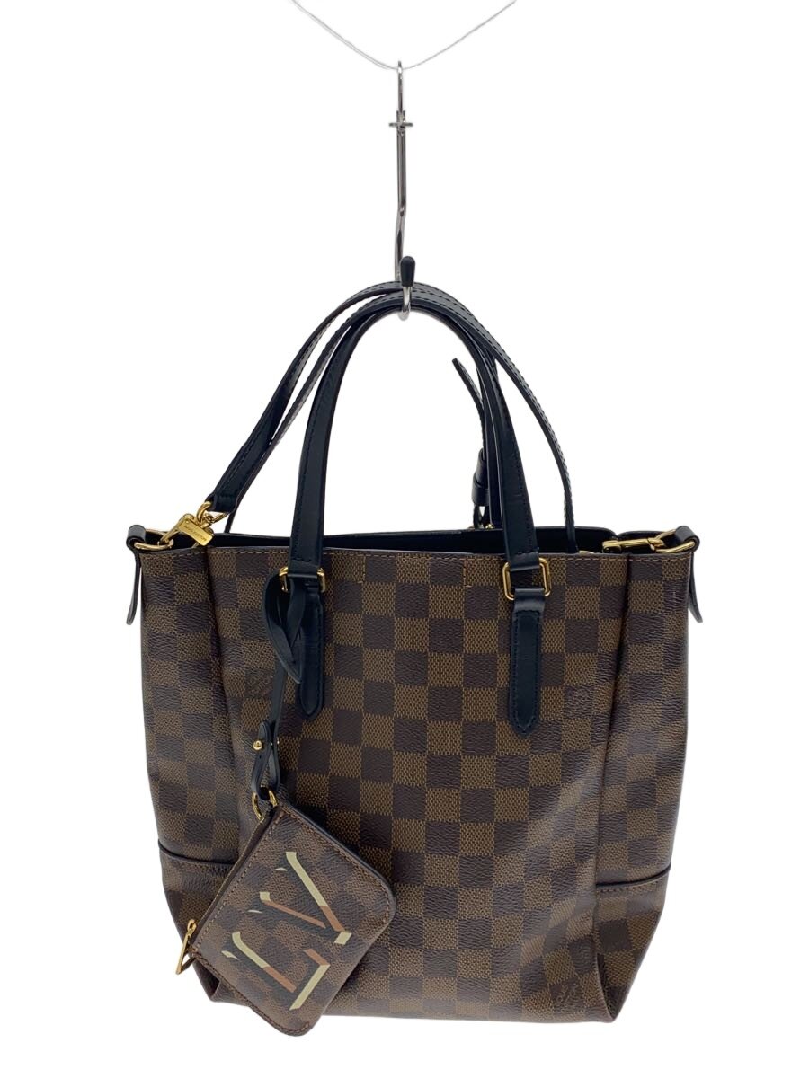 【中古】LOUIS VUITTON◆ベルモントNV BB_ダミエ・エベヌ/PVC/BRW/総柄/フランス共和国製/車寄せ嘱する【御徒面子】