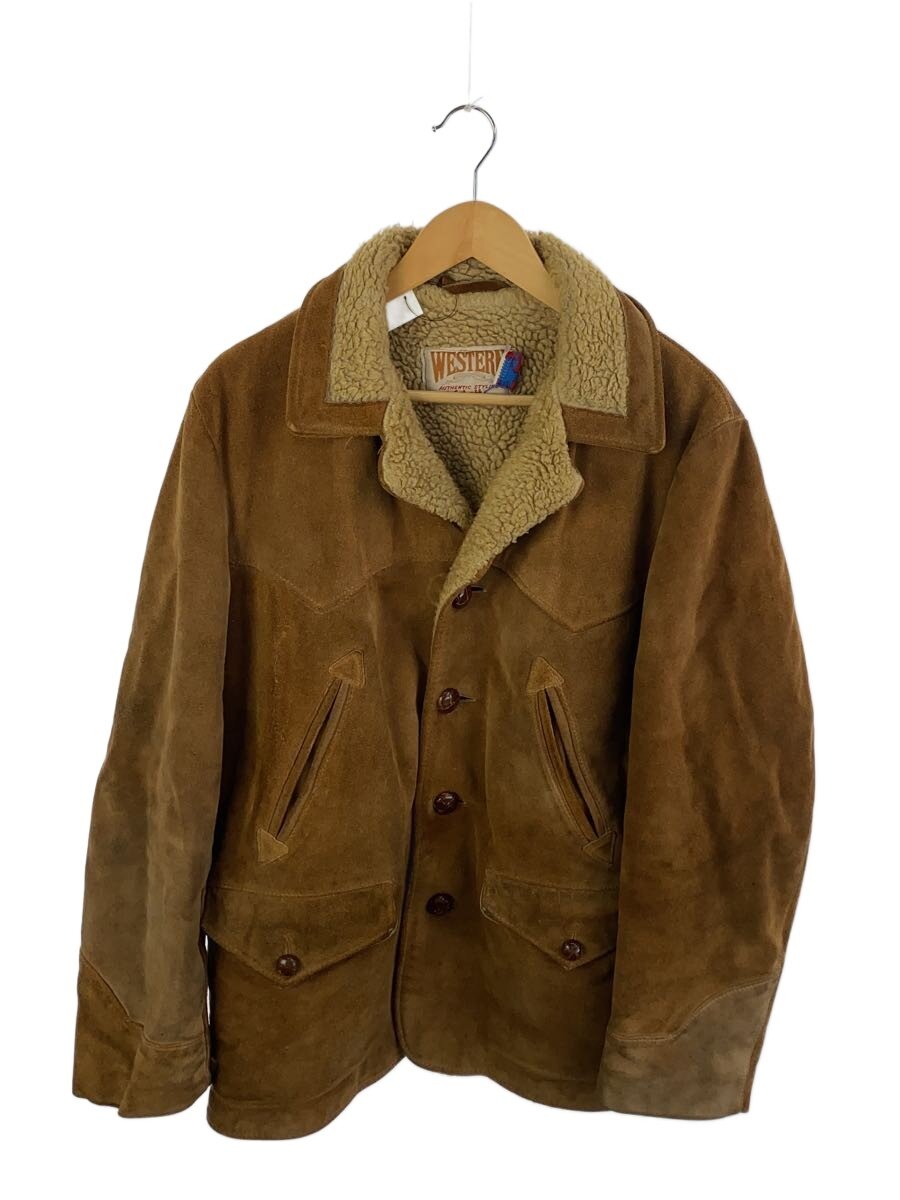 【中古】Schott◆厚地の外套/38/スウェード/CML【メンズウェア】