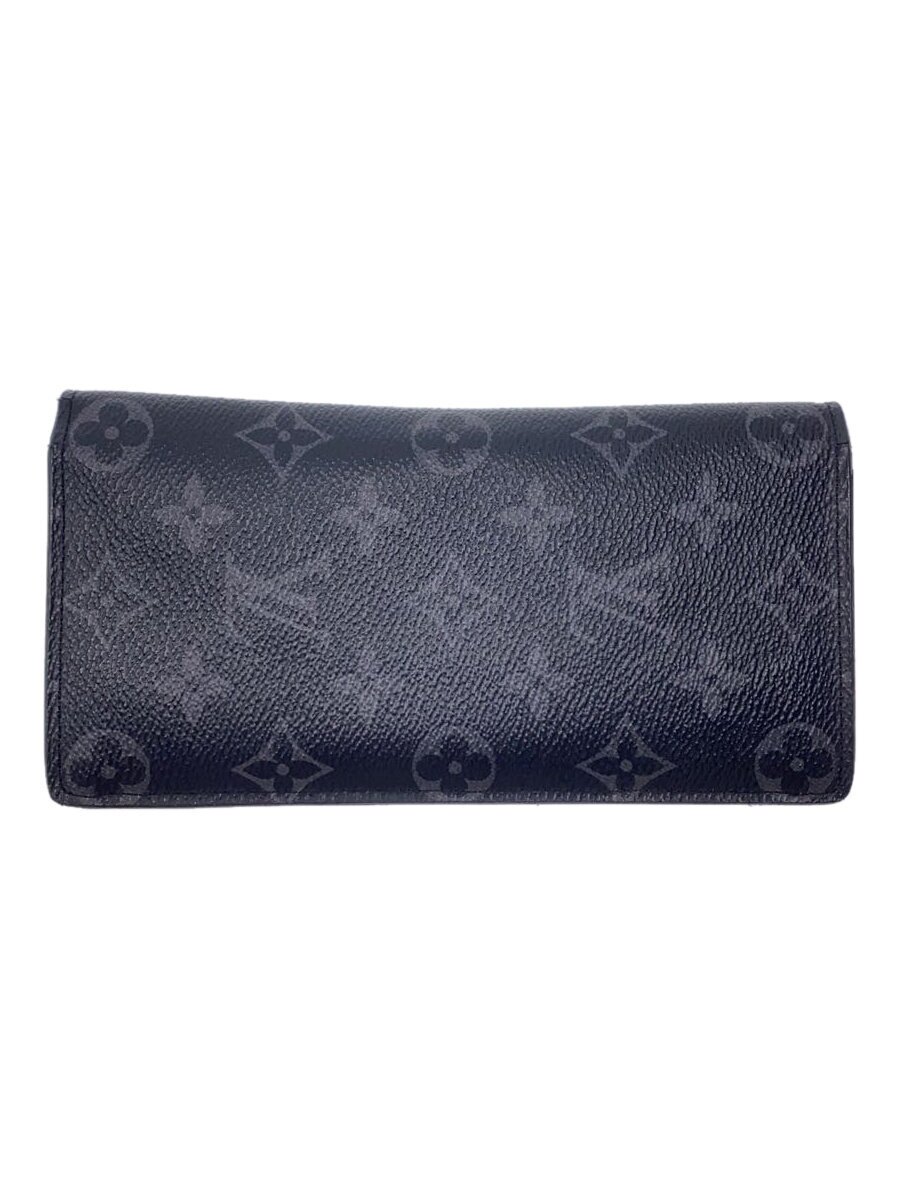 【中古】LOUIS VUITTON◆ポルト・フォイユ・ブラザ_モノグラム・エクリプス_BRW/PVC/BLK/総柄/メンズ//【服飾雑貨他】
