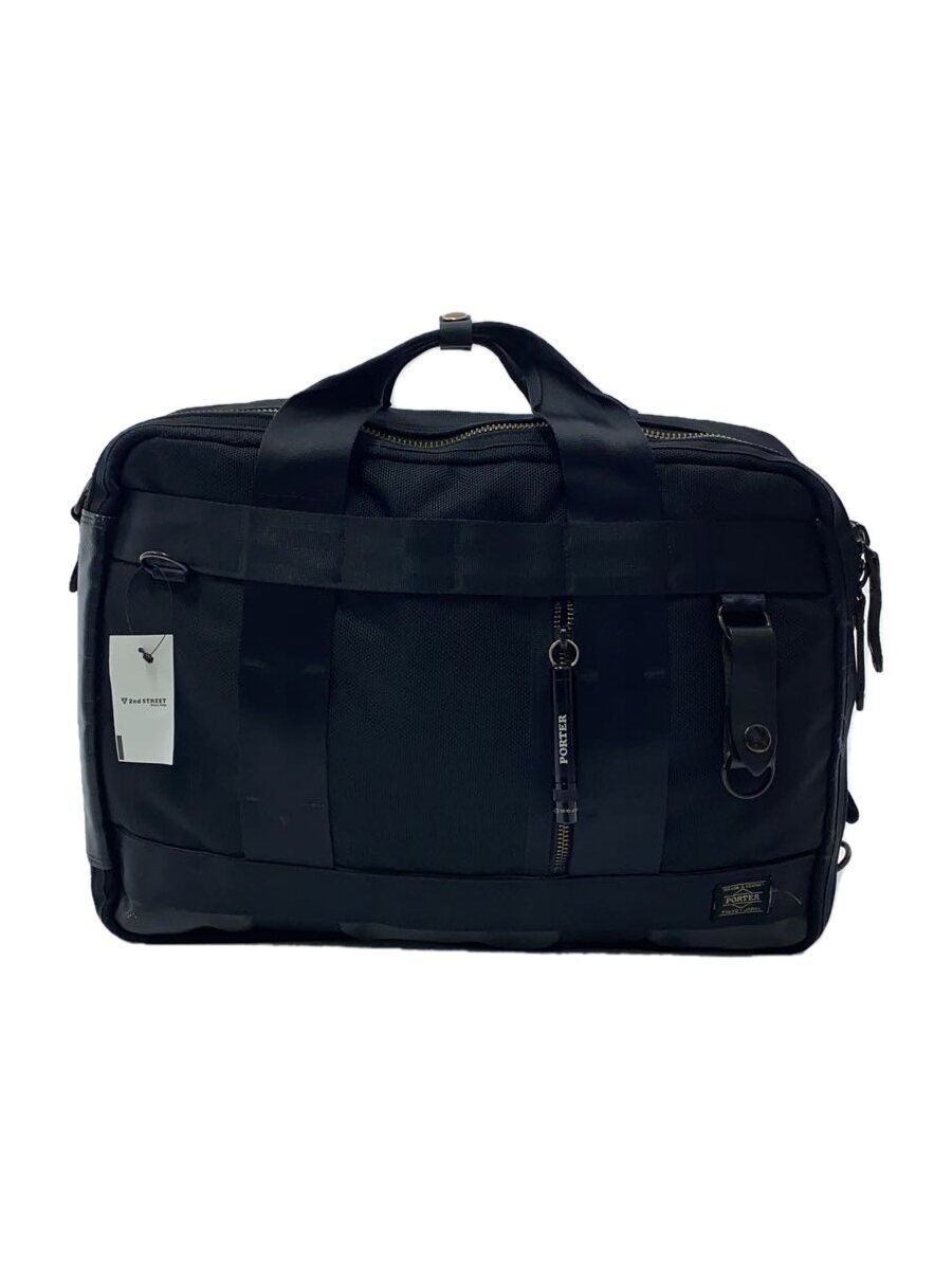 【中古】PORTER◆ブリーフ入れもの/3way/BLK/無地/703-06980【御徒面子】