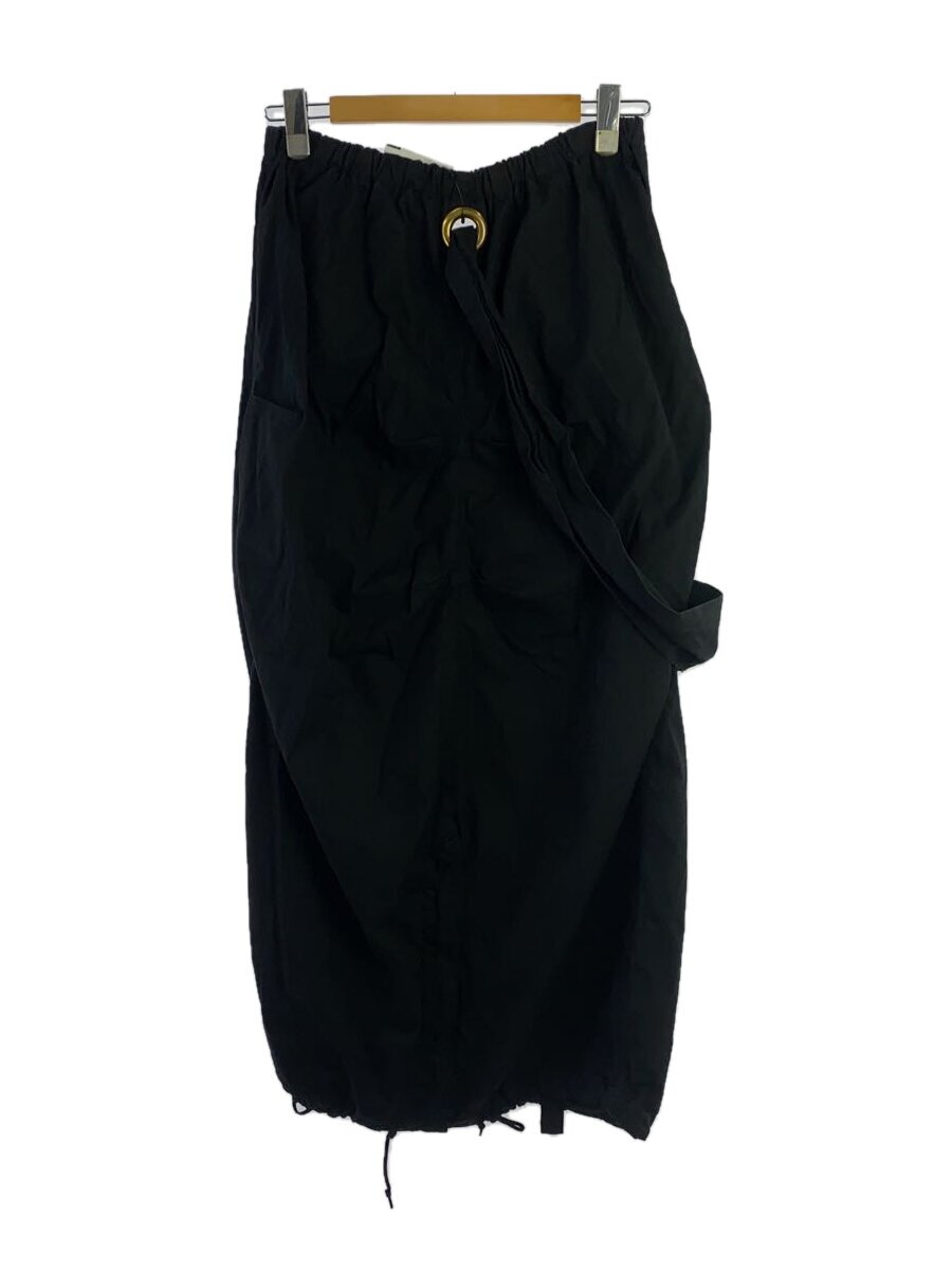 【中古】77circa◆ロングスコート/--/綿織物/BLK【レディース御召しもの】