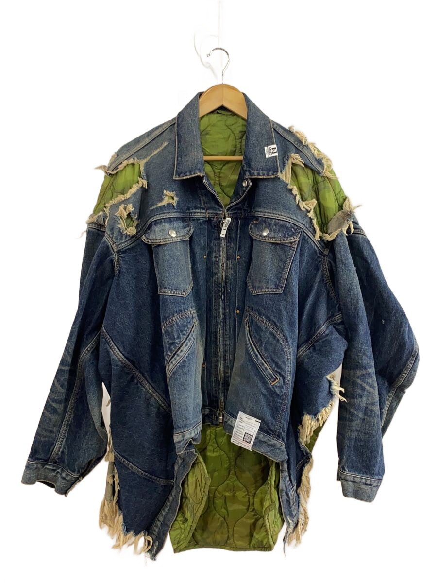 【中古】MIHARA YASUHIRO◆DOUBLE LAYERED DENIM JACKET/Gジャン/48/ジーンズ/IDG/J15BL121-0//【メンズウェア】