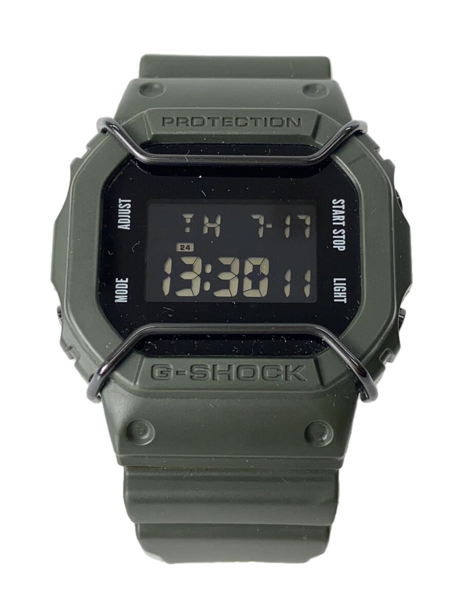 【中古】CASIO◆G-SHOCK EXCLUSIVELY FOR UR/デジタル/天然ゴム/BLK/KHK/SS/DW-5600VT【服飾雑貨他】
