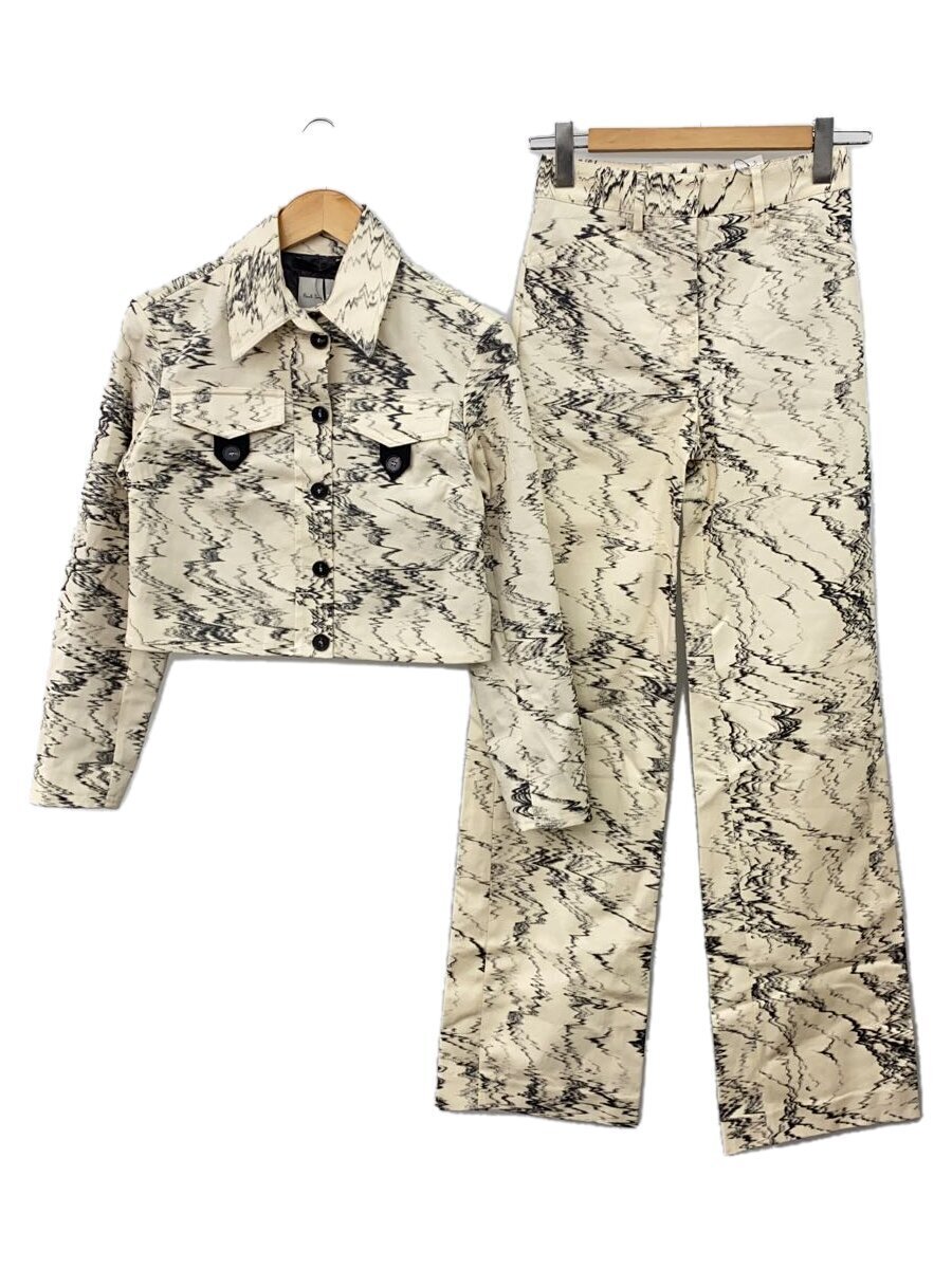 【中古】Paul Smith◆セットアップ/38/綿織物/CRM/総柄/296T-L02096【レディース御召しもの】