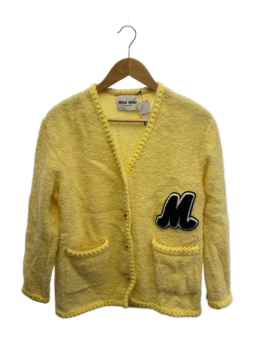 【中古】MIU MIU◆2022/ジレー(朦々たる)/38/羊毛/YLW【レディース御召しもの】