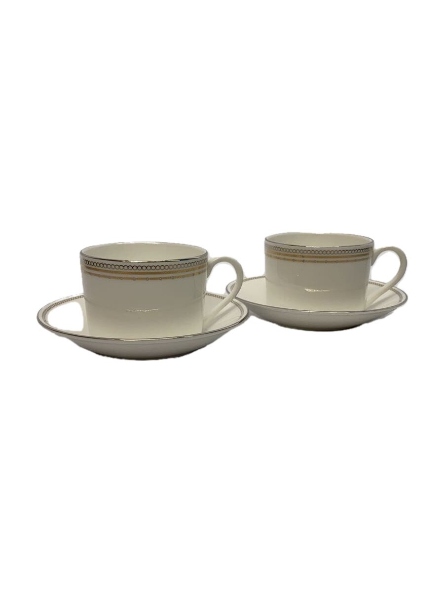 【中古】WEDGWOOD◆カップ&ソーサー/2点セット/WHT【キッチン用品】