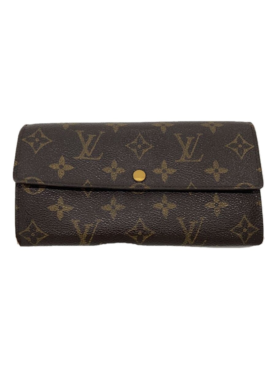 【中古】LOUIS VUITTON◆3)ポシェット・ポルト・モネ・クレディ_モノグラム・キャンバス/PVC/BRW/総柄/メンズ【服飾雑貨他】