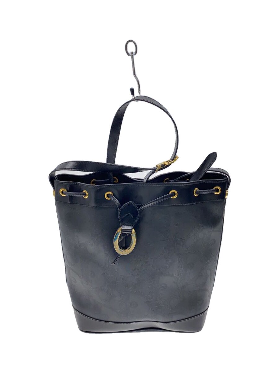 【中古】Christian Dior◆ショルダーバッグ/PVC/BLK/総柄【御徒面子】