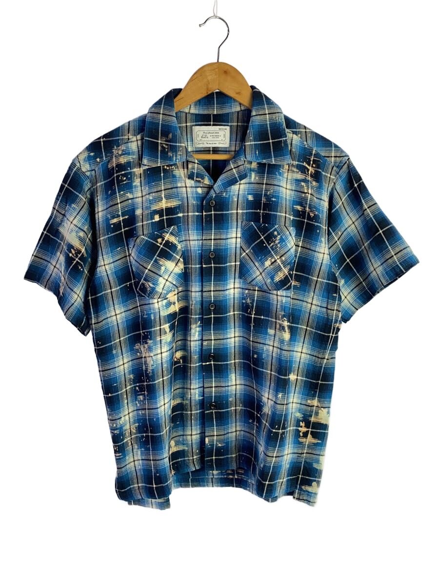 【中古】Rafu◆Box short-sleeve shirt/M/綿織物/BLU//【メンズウェア】