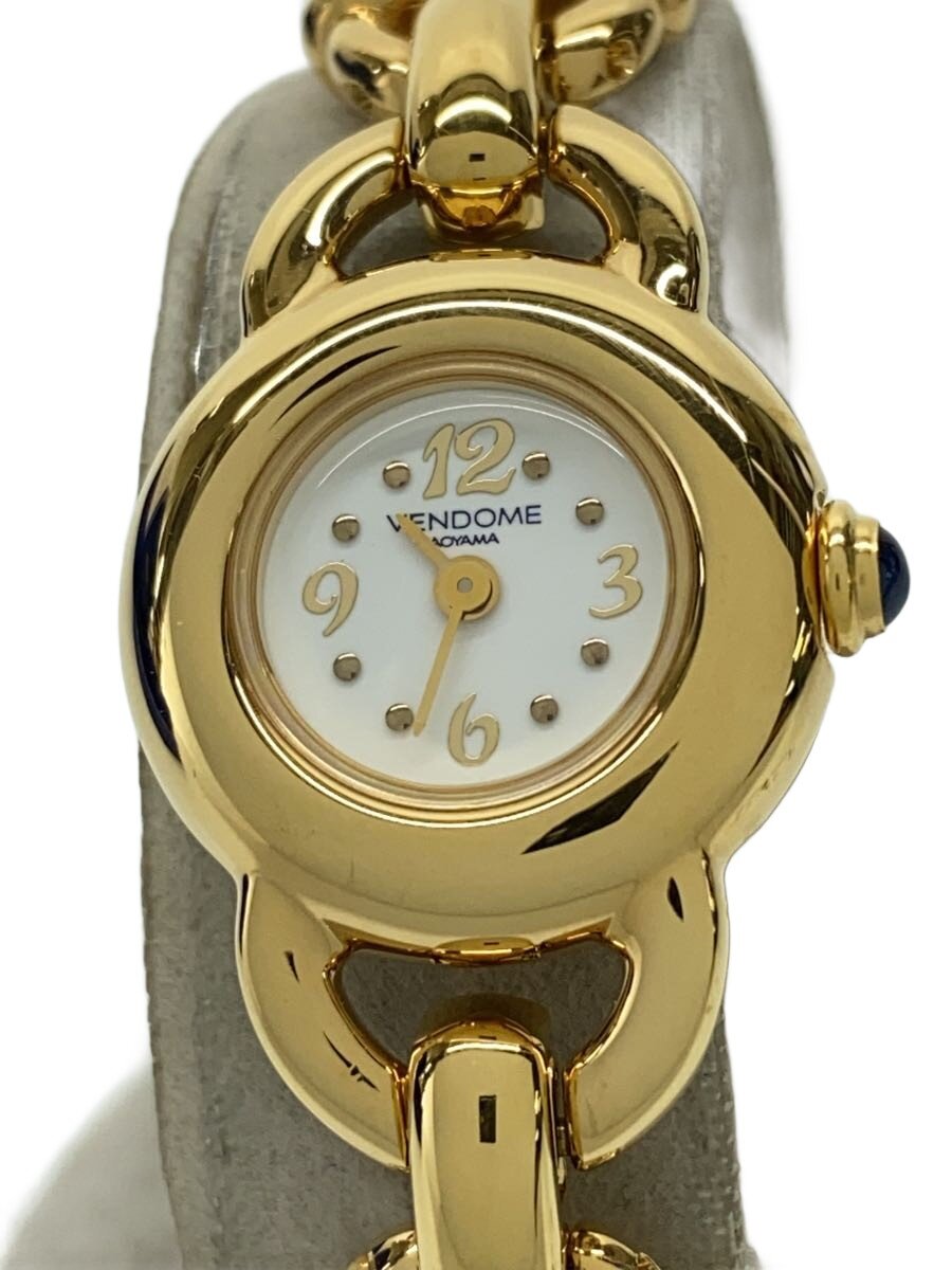 【中古】VENDOME AOYAMA◆クォーツ腕時計/アナログ/--/WHT/GLD【服飾雑貨他】|2nd STREET 店