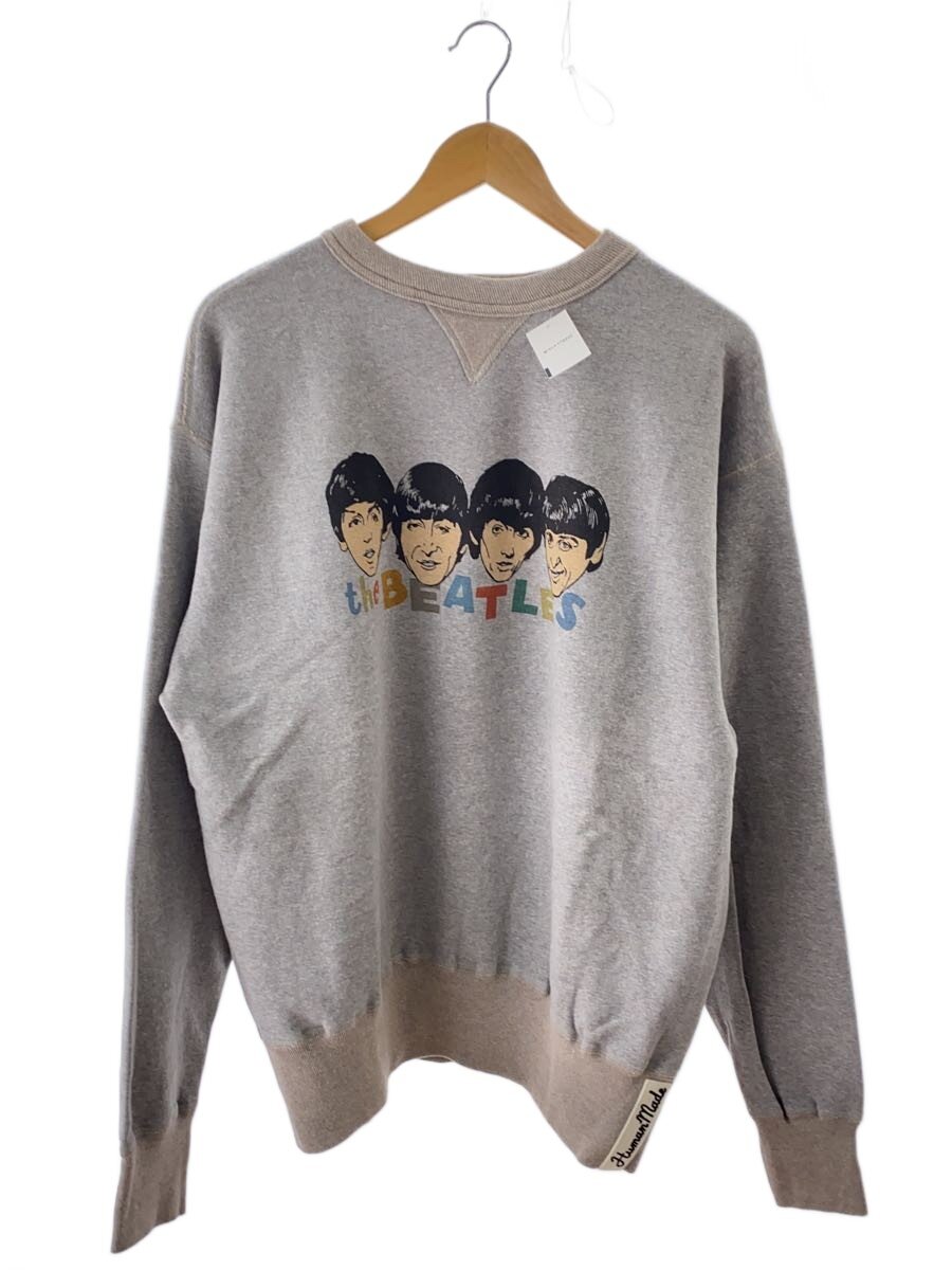 【中古】HUMAN MADE◆BEATLES TSURIAMI SWEATSHIRT/XL/綿織物/GRY/HM30CS033【メンズウェア】