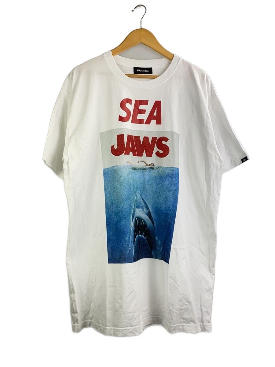 【中古】WIND AND SEA◆プルオーバー/綿織物/WHT/刷り上げる/WDS-C-JWS-25-Q4-CS-01【メンズウェア】