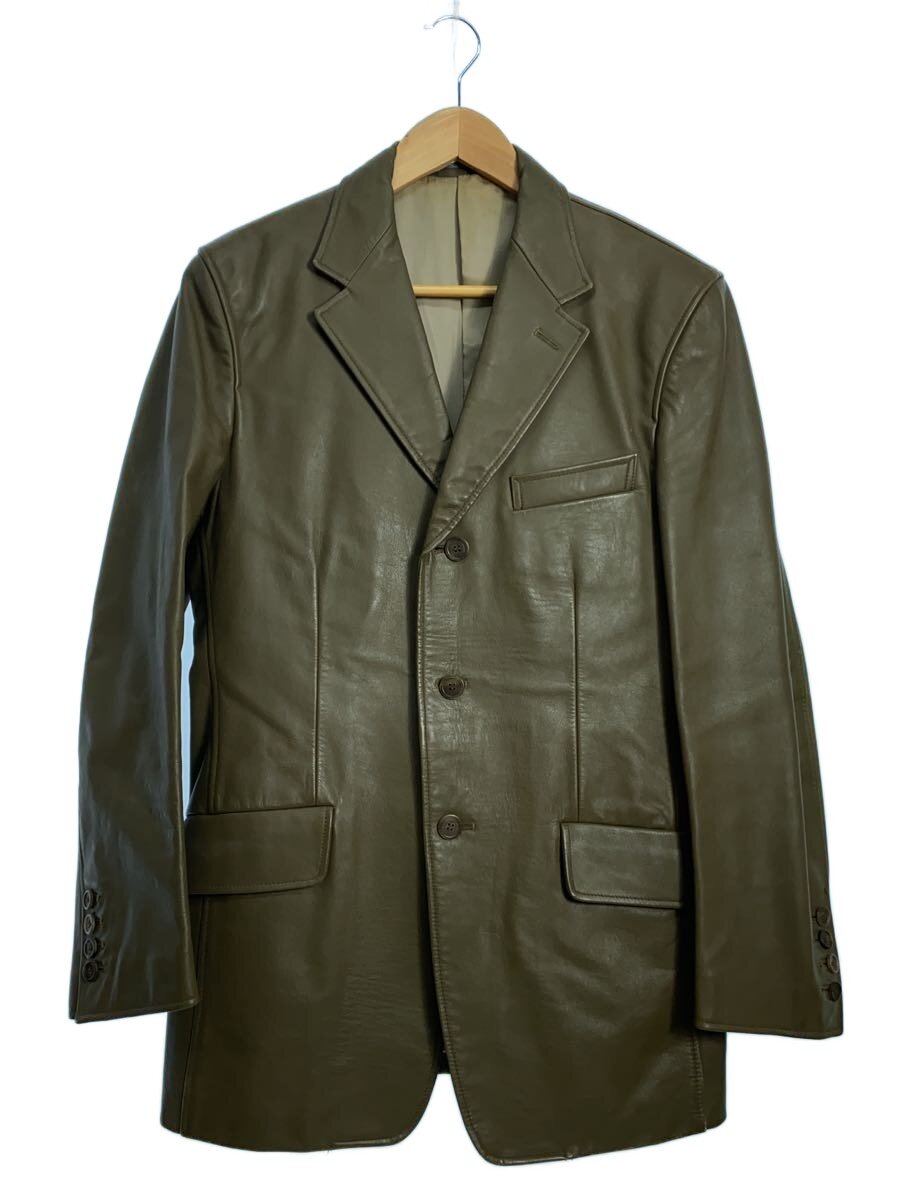【中古】Paul Smith◆なめし革上衣・上衣/M/牛皮/KHK/433338/なめし革ひび割れる有り/色変わり・【メンズウェア】