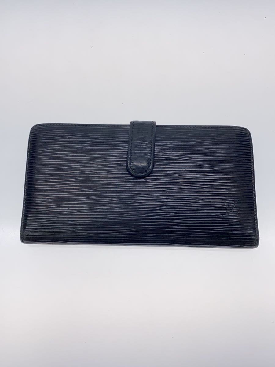 【中古】LOUIS VUITTON◆ルイヴィトン/M63252/コンチネンタルヴィエノワ_エピ/レザー/BLK/レディース【服飾雑貨他】