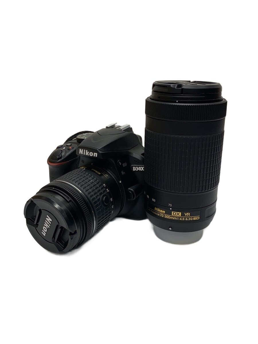 【中古】Nikon◆デジタル一眼カメラ D3400 ダブルズームキット [ブラック]【カメラ】