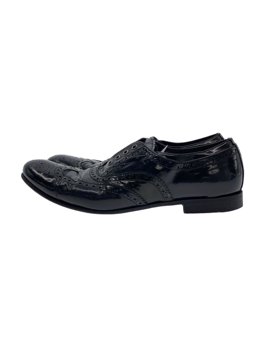 【中古】PRADA◆置き目毛革/--/BLK/エナメル【シューズ】