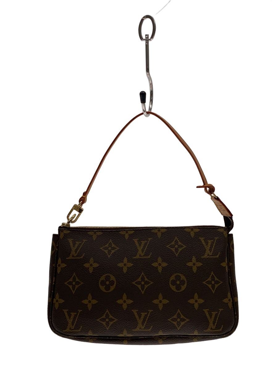 【中古】LOUIS VUITTON◆モノグラム/ポシェットアクセソワール/合切袋/PVC/BRW/総柄/M51980【御徒面子】