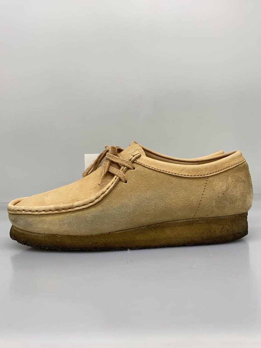 【中古】Clarks◆シューズ/26.5珊/BEG/なめし革/21621/擦れ/汚れた状態有【シューズ】