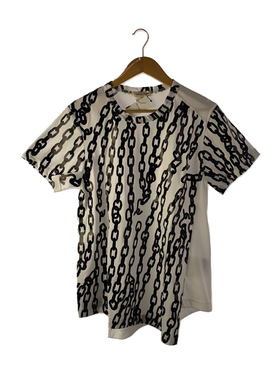 【中古】COMME des GARCONS◆AD2024/Graphic Printed T/プルオーバー/S/ポリエステル/WHT/総柄/GN-T016//【レディースお召しもの】