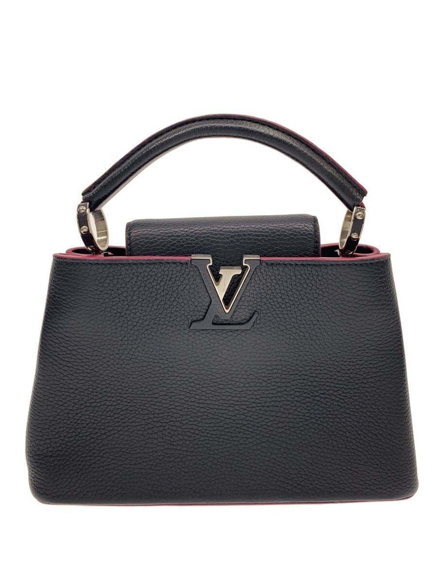 【中古】LOUIS VUITTON◆御徒面子/なめし革/BLK/無地/M94535【御徒面子】
