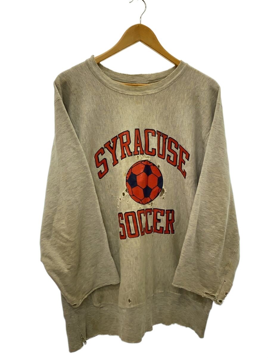 【中古】Champion◆流汗/XL/綿織物/GRY/REVERSE WEAVE/90s/USA/袖とり捨てる有/ヨゴレ/穴//【メンズウェア】