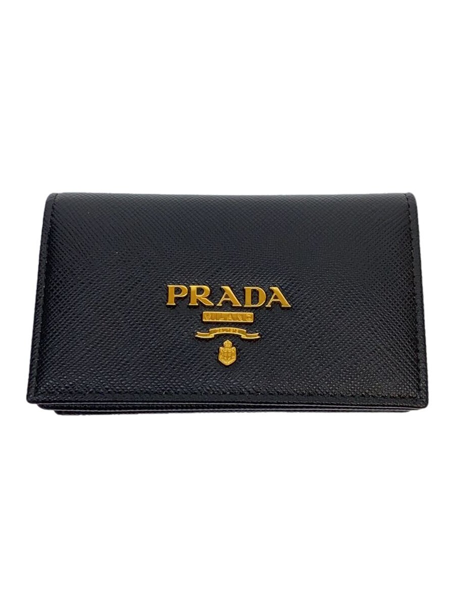 【中古】PRADA◆歌留多容れもの/なめし革/BLK/レディース【服飾雑貨他】