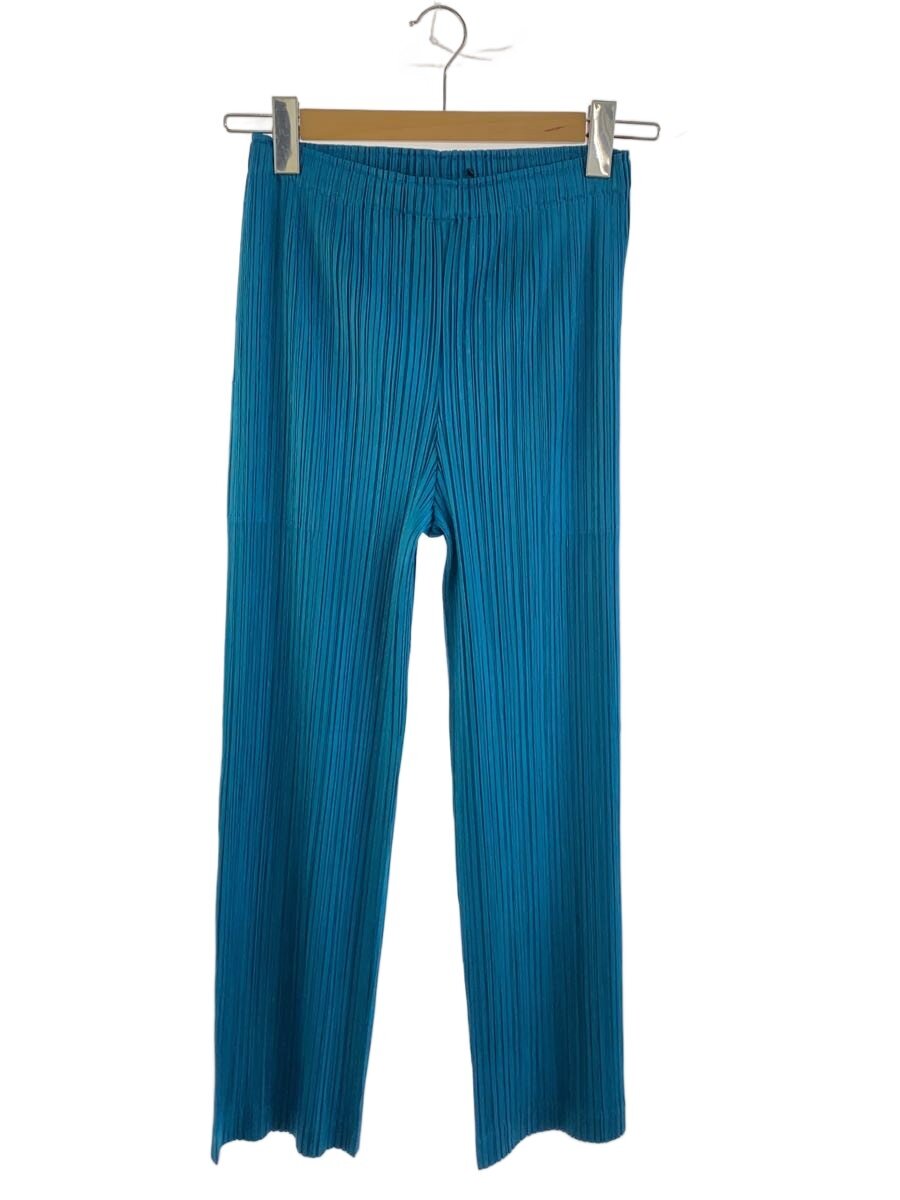 【中古】PLEATS PLEASE ISSEY MIYAKE◆THICKER BOTTOMS 1/下つ方/4/ポリエステル/BLU/PP53JF372【レディース御召しもの】