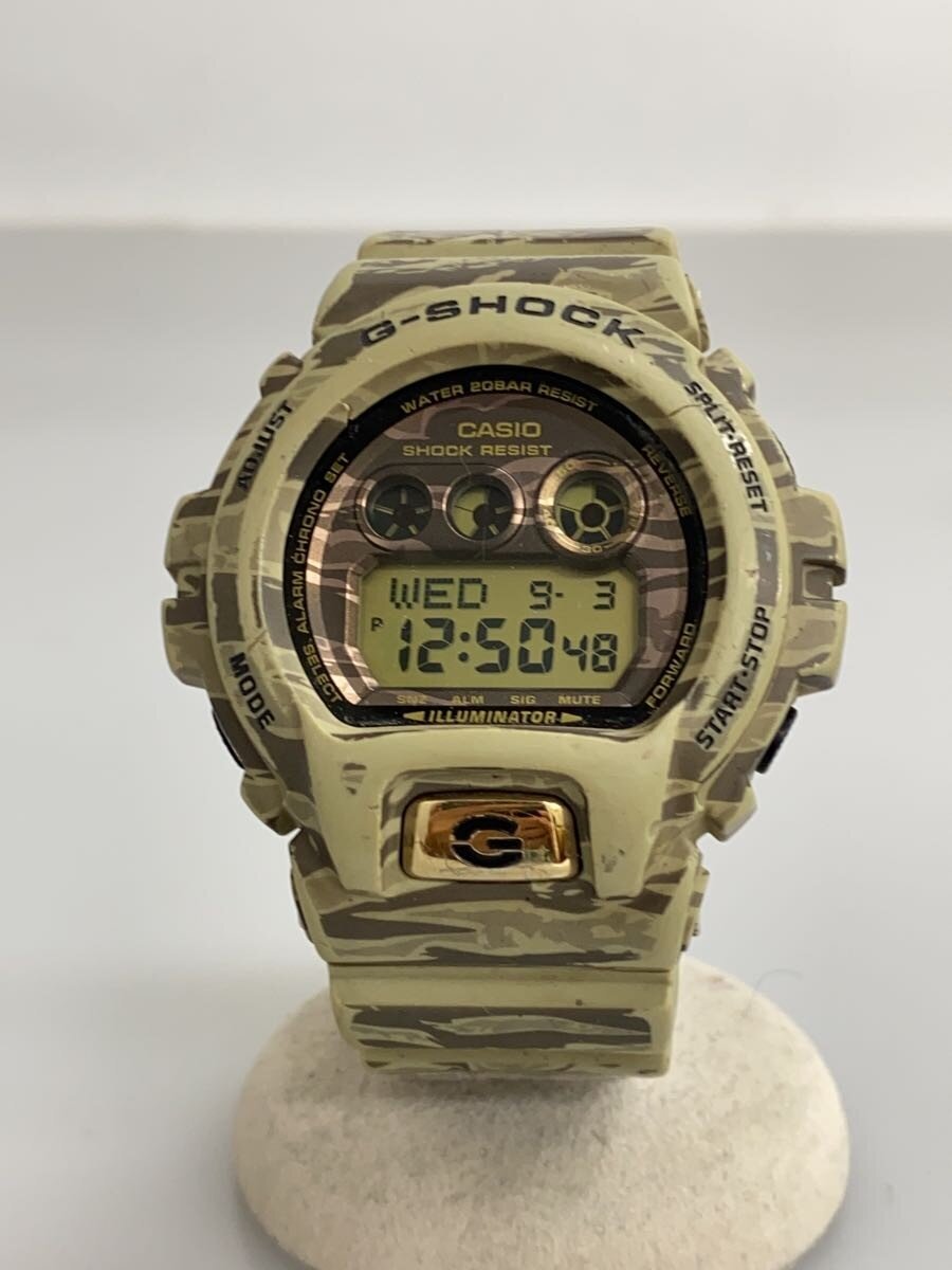 【中古】CASIO◆石英ウオッチ/デジタル/天然ゴム/BLK/KHK/GD-X6900TC【服飾雑貨他】