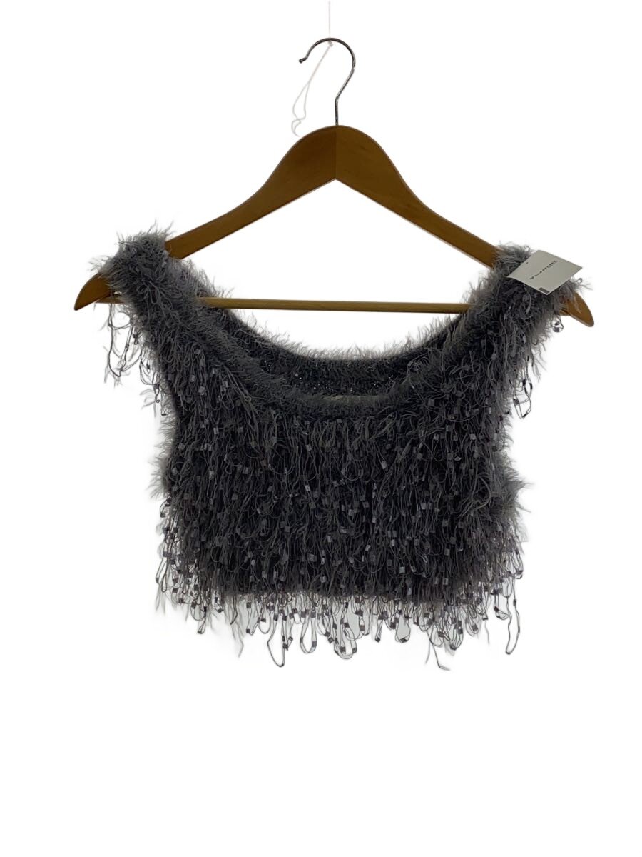 【中古】TODAYFUL◆25SS/Fringe Knit Bustier/トップス/FREE/ポリエステル/GRY/12510507【レディース御召しもの】