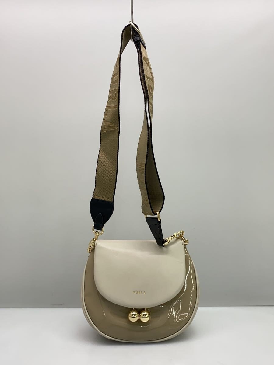 【中古】FURLA◆ショルダーバッグ/レザー/WHT/WB00331【バッグ】｜2ｎｄ STREET 店