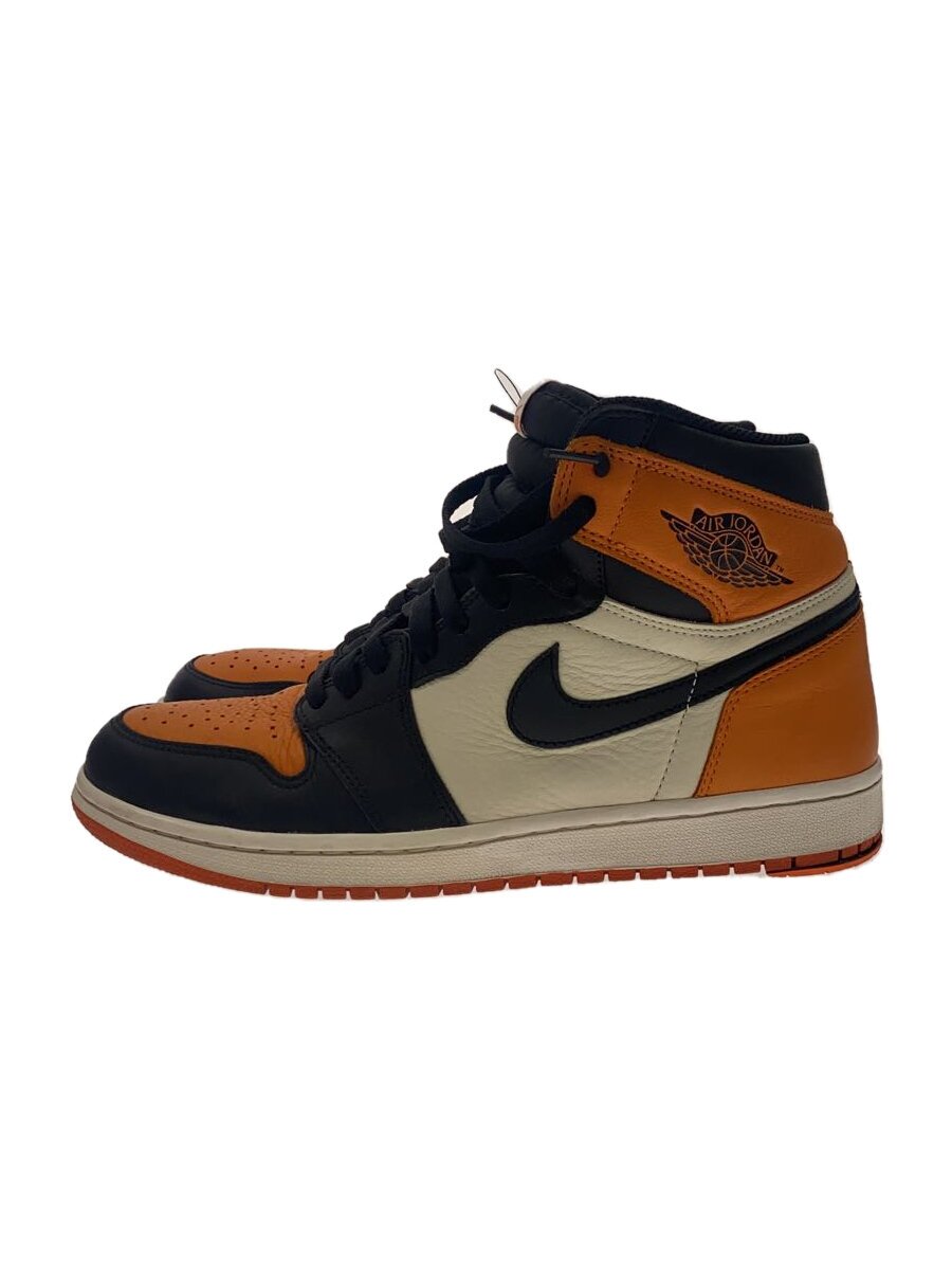 【中古】NIKE◆AIR JORDAN 1 RETRO HIGH OG/エアジョーダン1レトロハイ/黒いこと/28.5珊/BLK【シューズ】