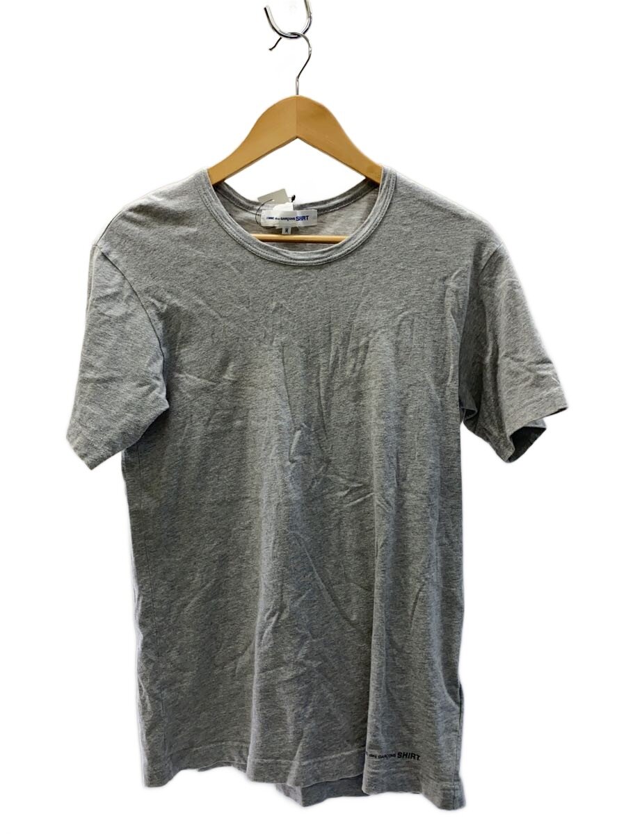【中古】COMME des GARCONS SHIRT◆ヘムロゴ/裾ロゴタイプ/プルオーバー/M/綿織物/GRY/W25117【メンズウェア】