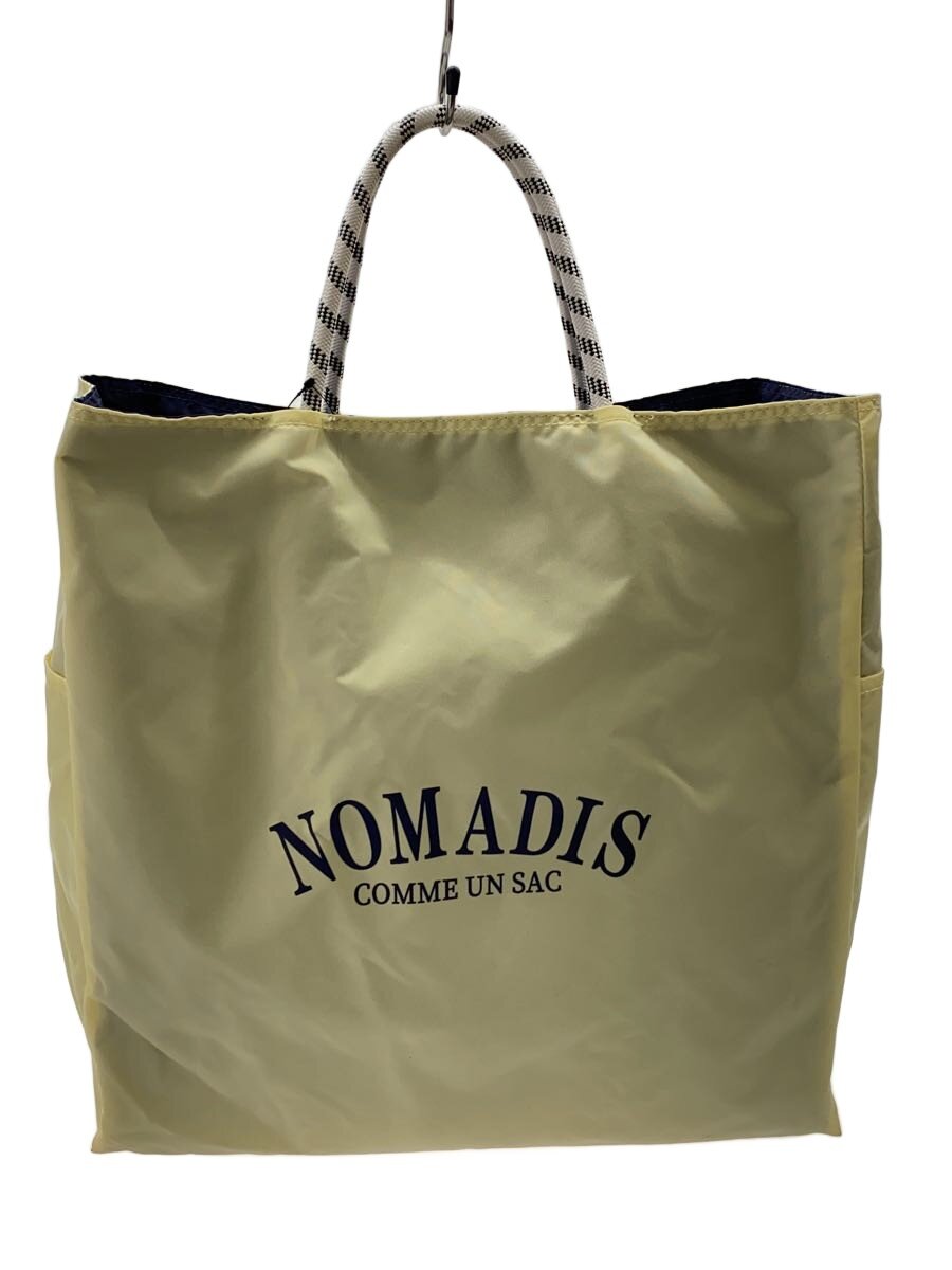 【中古】NOMADIS◆トートバッグ/ナイロン/IVO/無地【御徒面子】