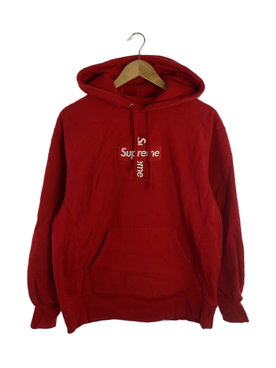 【中古】Supreme◆パーカー/S/綿織物/RED/無地【メンズウェア】