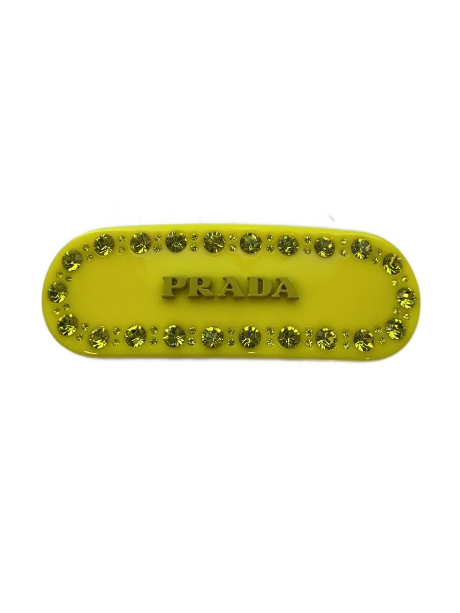 【中古】PRADA◆付属物/髪の毛ゼムクリップ/バレッタ/--/YLW/レディース【服飾雑貨他】