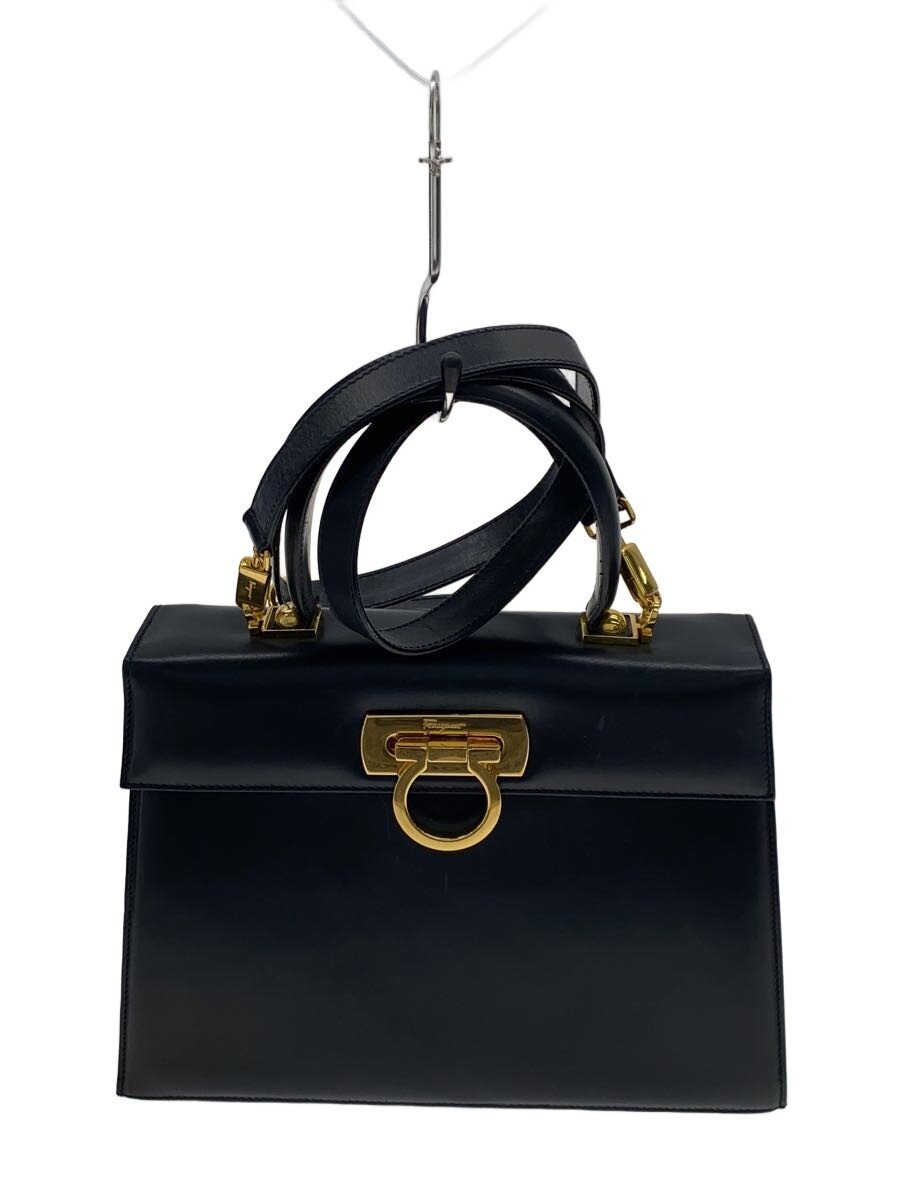 【中古】Salvatore Ferragamo◆サルヴァトーレフェラガモ/ハンドバッグ/ガンチーニ/DD-21 2181/レザー/ブラック【バッグ】｜2ｎｄ STREET 店