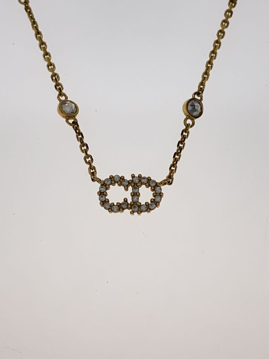 【中古】Christian Dior◆首飾り/--/伝達ルート石ころ/GLD/とっ始め有/レディース/CDロゴタイプ首飾り【服飾雑貨他】