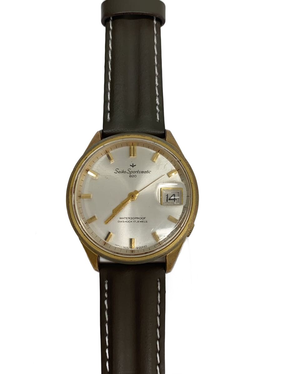 【中古】SEIKO◆手巻ウオッチ/アナログ/天然ゴム/GLD//【服飾雑貨他】