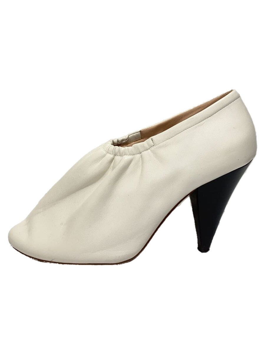 【中古】CELINE◆遊撃手ブーツ/36/WHT/なめし革/フィービー期/女性バレエダンサーパンプス【シューズ】