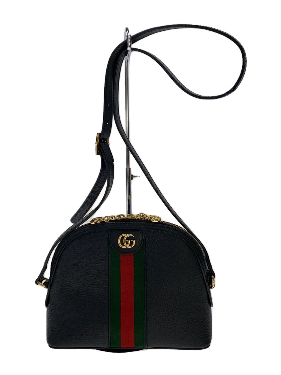 【中古】GUCCI◆ショルダーバッグ_オフィディア_GGスプリーム/なめし革/BLK【御徒面子】