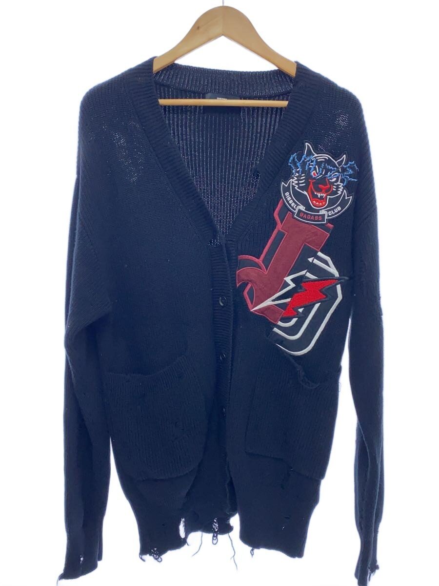 【中古】DIESEL◆ルーズビッグシルエットVのど首ジレー/不都合産業/XXS/綿織物/黒いこと【メンズウェア】