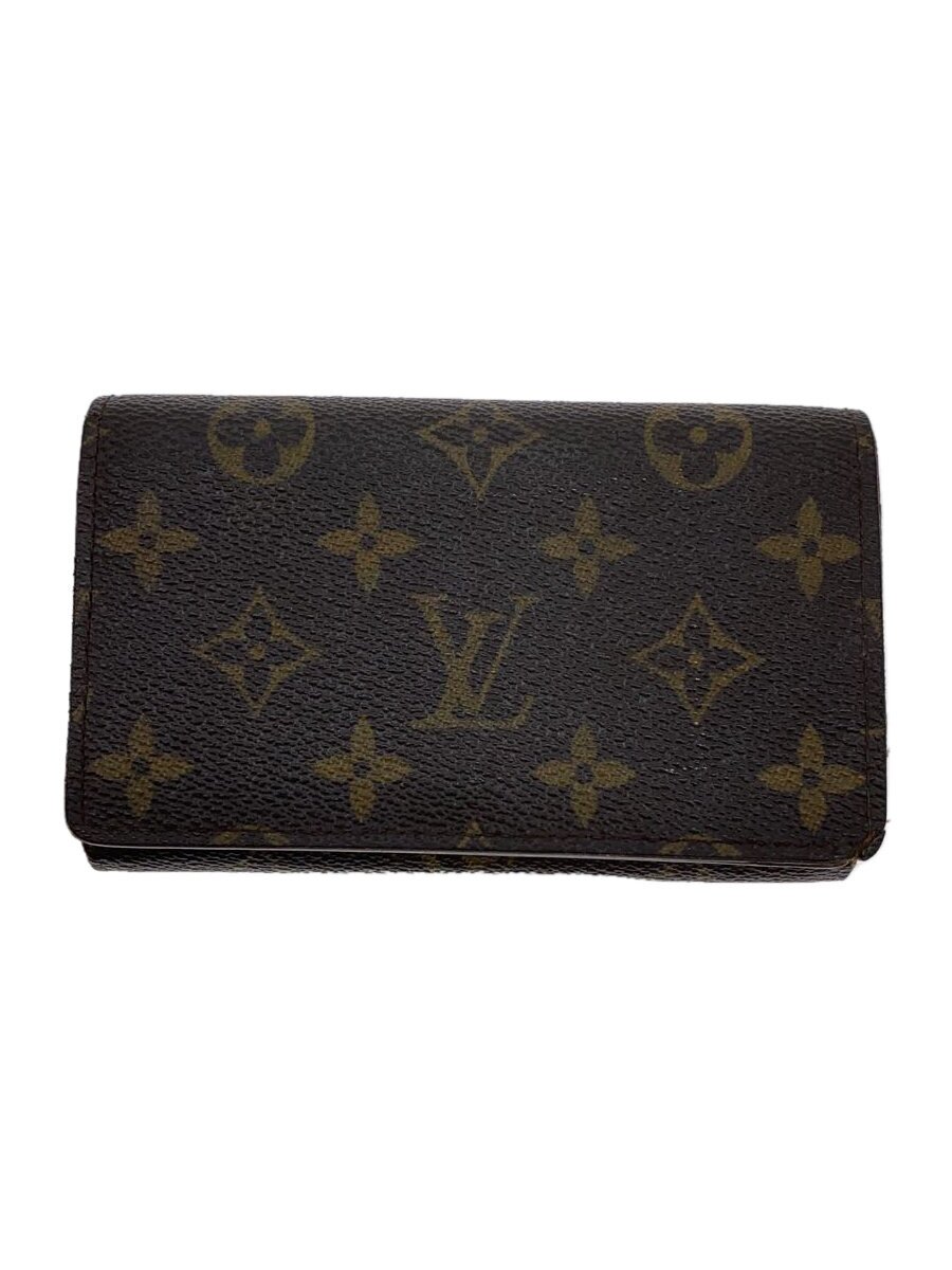 【中古】LOUIS VUITTON◆1)ポルト・モネ・ビエ・トレゾール_モノグラム・キャンバス_BRW/PVC/BRW/総柄/メンズ【服飾雑貨他】