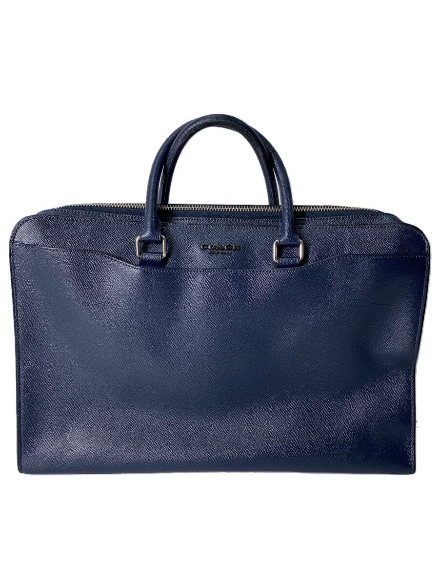 【中古】COACH◆ブリーフ入れもの/ベケット/NVY/無地/F72988【御徒面子】