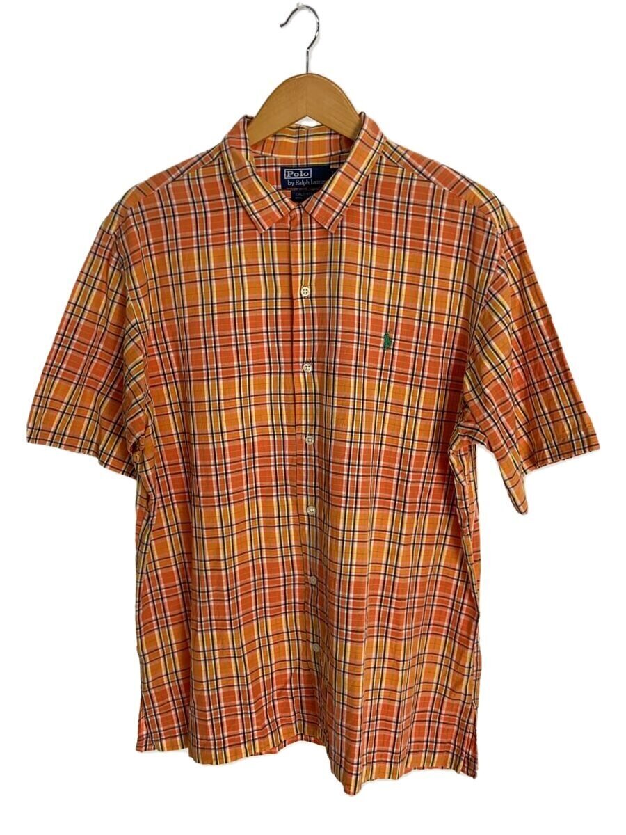 【中古】POLO RALPH LAUREN◆半袖プルオーバー/L/綿織物/ORN/読み合わせる/CALDWELL【メンズウェア】