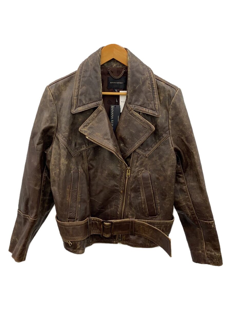 【中古】BANANA REPUBLIC◆レザージャケット・ブルゾン/M/牛革/BRW/無地/580448-00-6//【メンズウェア】｜2ｎｄ STREET 店